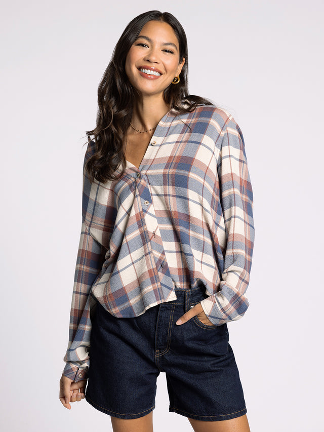Daphne Plaid Shirt Vintage Indigo