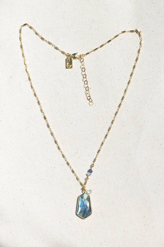 Elysian Necklace Labradorite 14K Goldfill