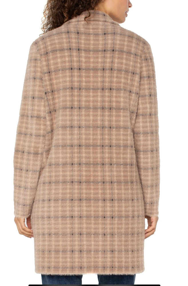 Plaid Sweater Coat