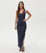 Marine Maxi Dress with Tie