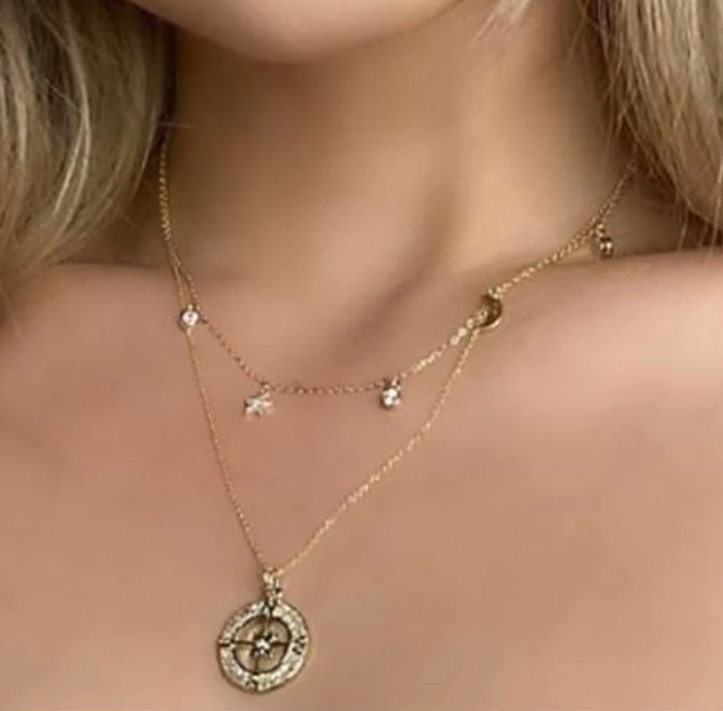 
            
                Load image into Gallery viewer, CZ Compass Necklace
            
        