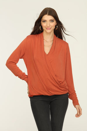 
            
                Load image into Gallery viewer, Long Sleeve Cupro Surplice Top
            
        