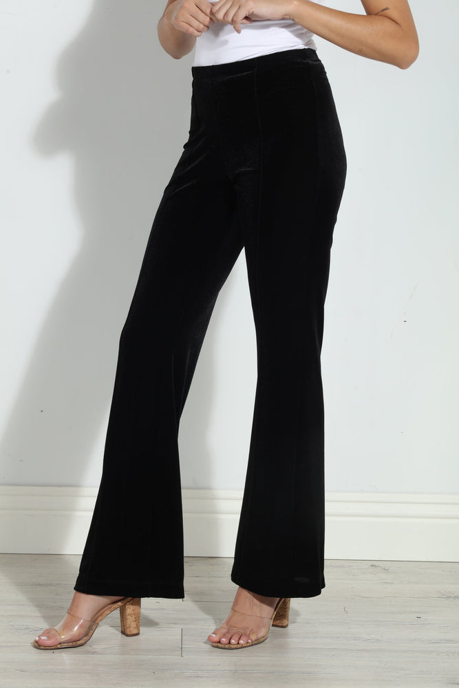 Velvet Flare Leg Pant