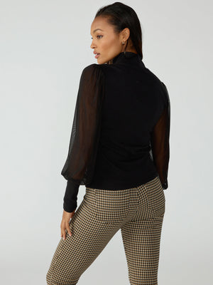 Mesh Sleeve Top