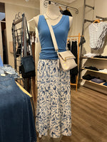Print Skirt Blue Porcelein