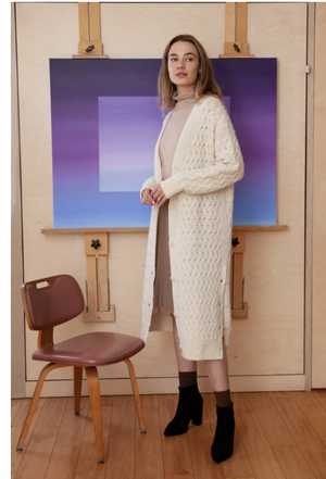 Nash Long  Cable Cardigan