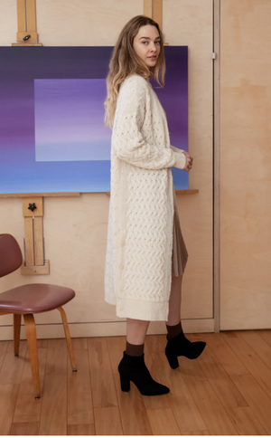 Nash Long  Cable Cardigan