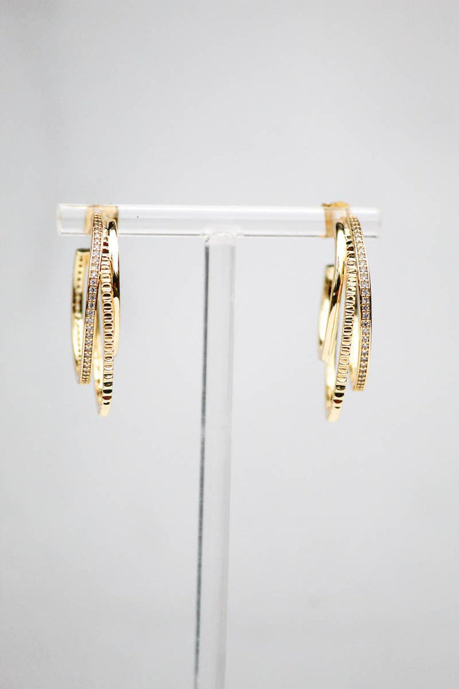 Triple Hoops 14K Gold Vermeil