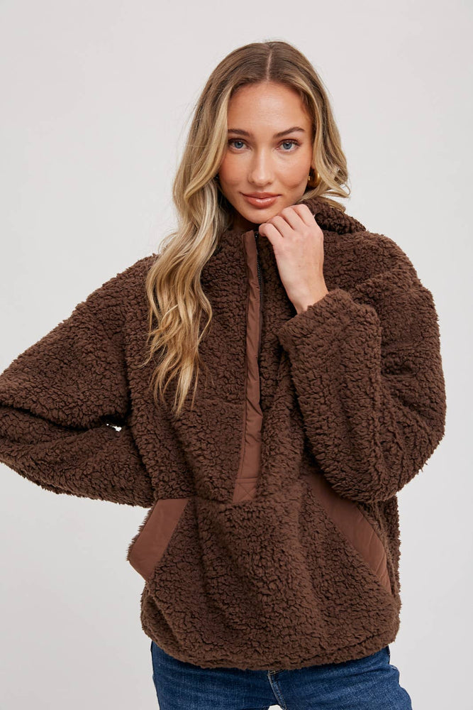 Sherpa Hoodie Pullover Coco