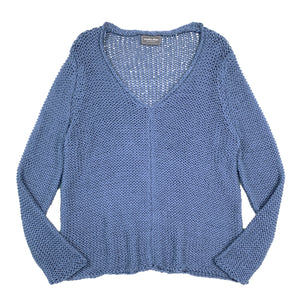 Maui V Neck Sweater Denim Heather