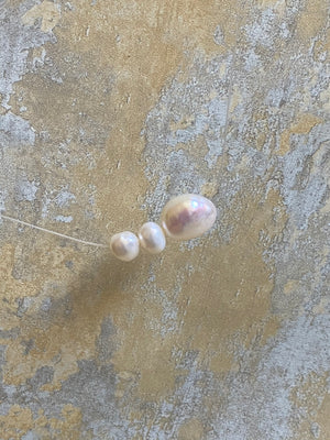 Floating Triple Pearl Necklace - Accent's Novato