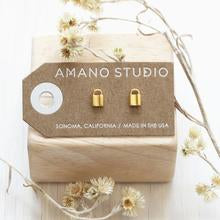 
            
                Load image into Gallery viewer, Tiny Padlock Stud Earrings - Accent&amp;#39;s Novato
            
        