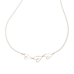
            
                Load image into Gallery viewer, 3 Tiny Hearts Necklace - Accent&amp;#39;s Novato
            
        