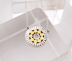 Double Life Solid Circle Necklace