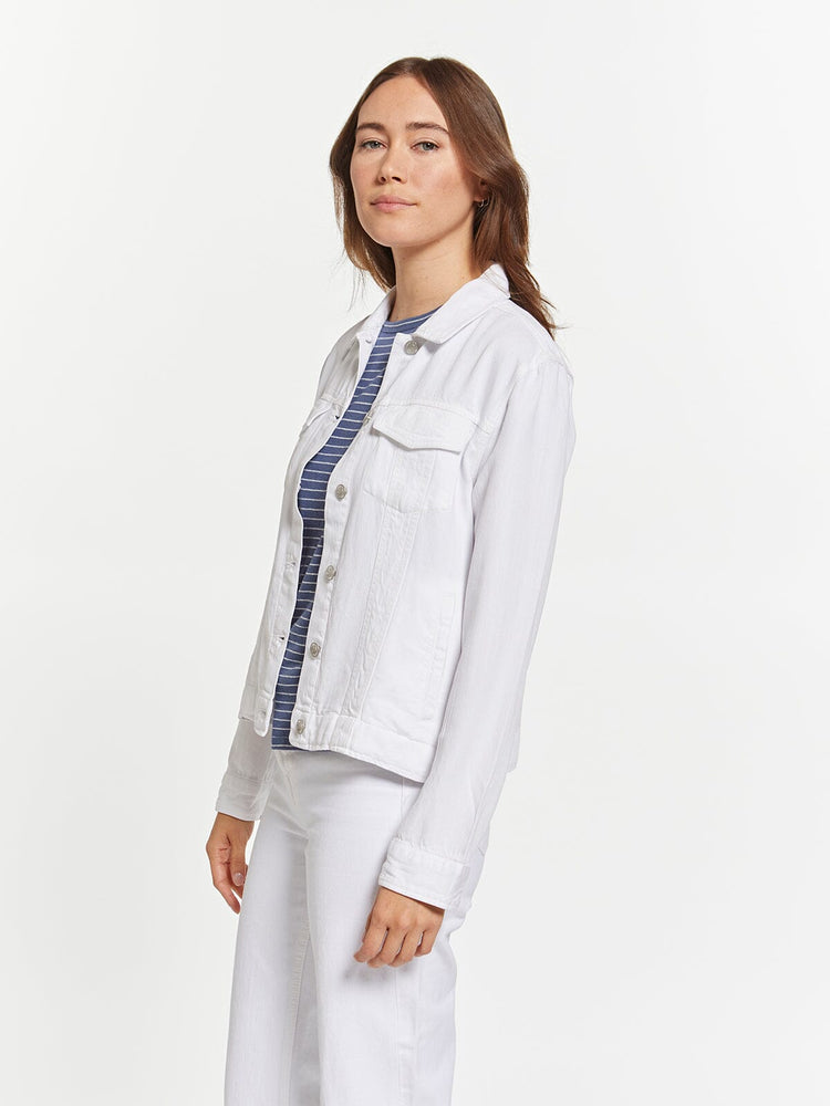 White Tencel Jean Jacket