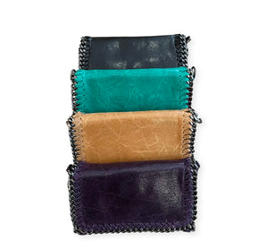 Crossbody/ Clutch with chain trim and strap