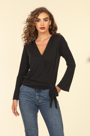 Bell Sleeve Top with Tie