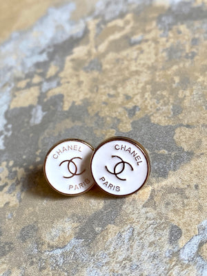 Vintage Chanel button earrings