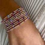 Gold Bead/ Crystal Bracelet