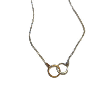 
            
                Load image into Gallery viewer, Two Circles  Necklace
            
        