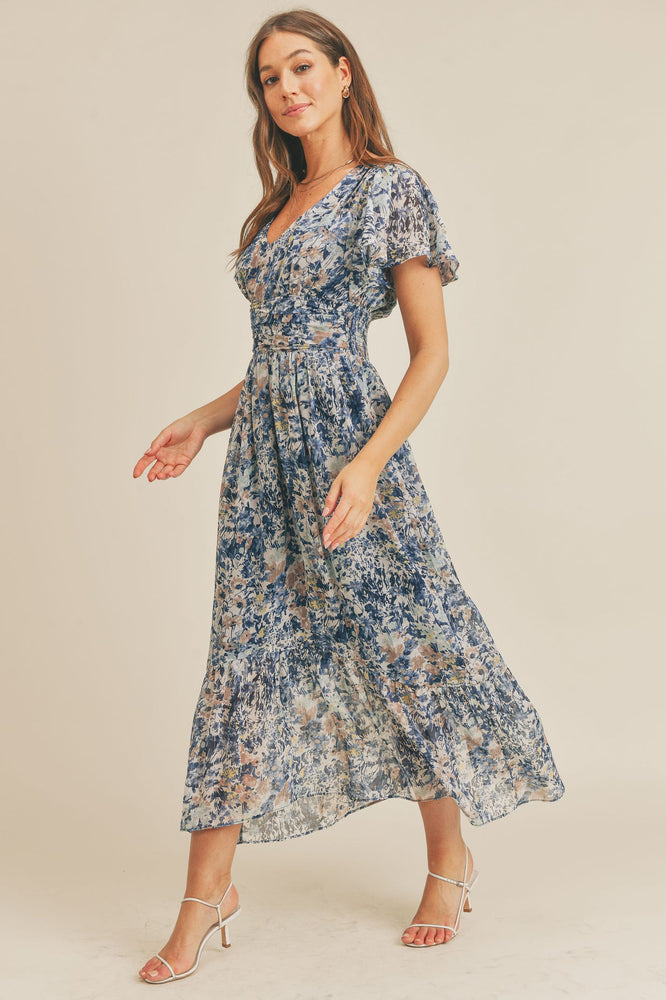 
            
                Load image into Gallery viewer, Print Short Sleeve Maxi Dress
            
        