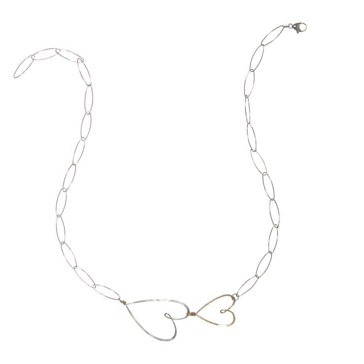 2 Sideways Hearts Necklace