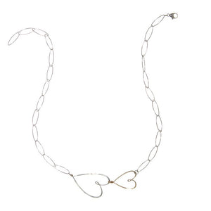 2 Sideways Hearts Necklace
