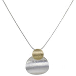 Layered Curved Discs Necklace