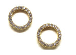Round Pave Crystal Post Earring