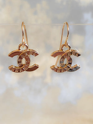 
            
                Load image into Gallery viewer, Large Vintage Chanel Charm drop Earrings
            
        