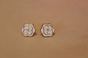 Vintage Chanel button earrings