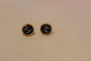 Vintage Chanel button earrings