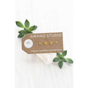 Geometric Stud Earrings - Accent's Novato