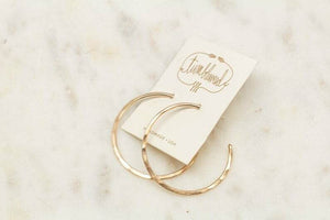 Hammered Hoops Sterling or Gold fill