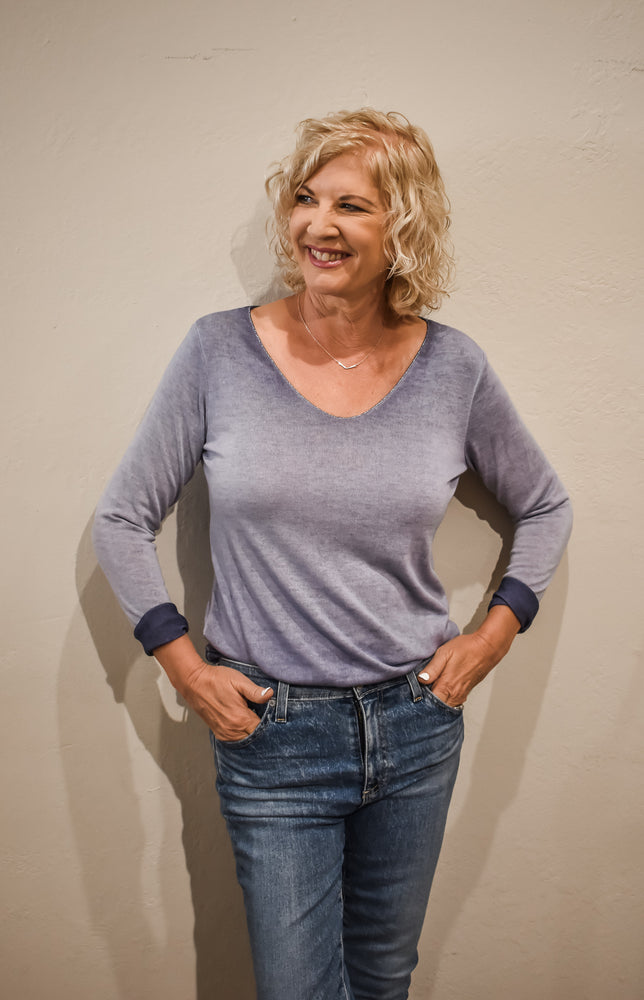 V Neck long Sleeve Top