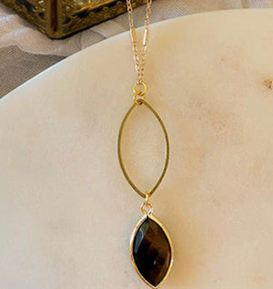 
            
                Load image into Gallery viewer, Tigers Eye Marquise Necklace
            
        