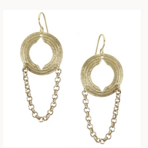 Disc with Chain Wire earring - Accent's Novato