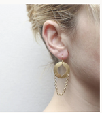 Disc with Chain Wire earring - Accent's Novato