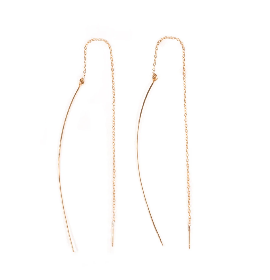 Hammered Arc Threader Earrings - Accent's Novato