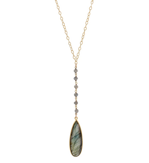 Gemstone Y Necklace - Accent's Novato