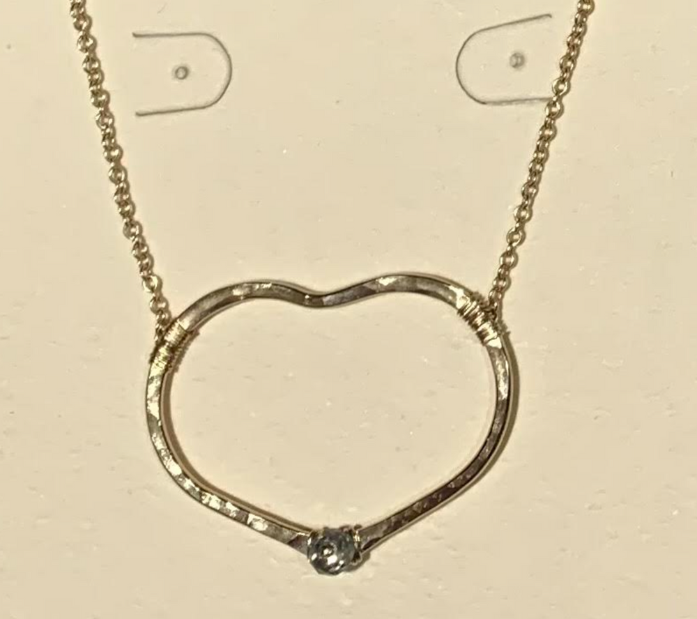 Riveted Heart Necklace Small