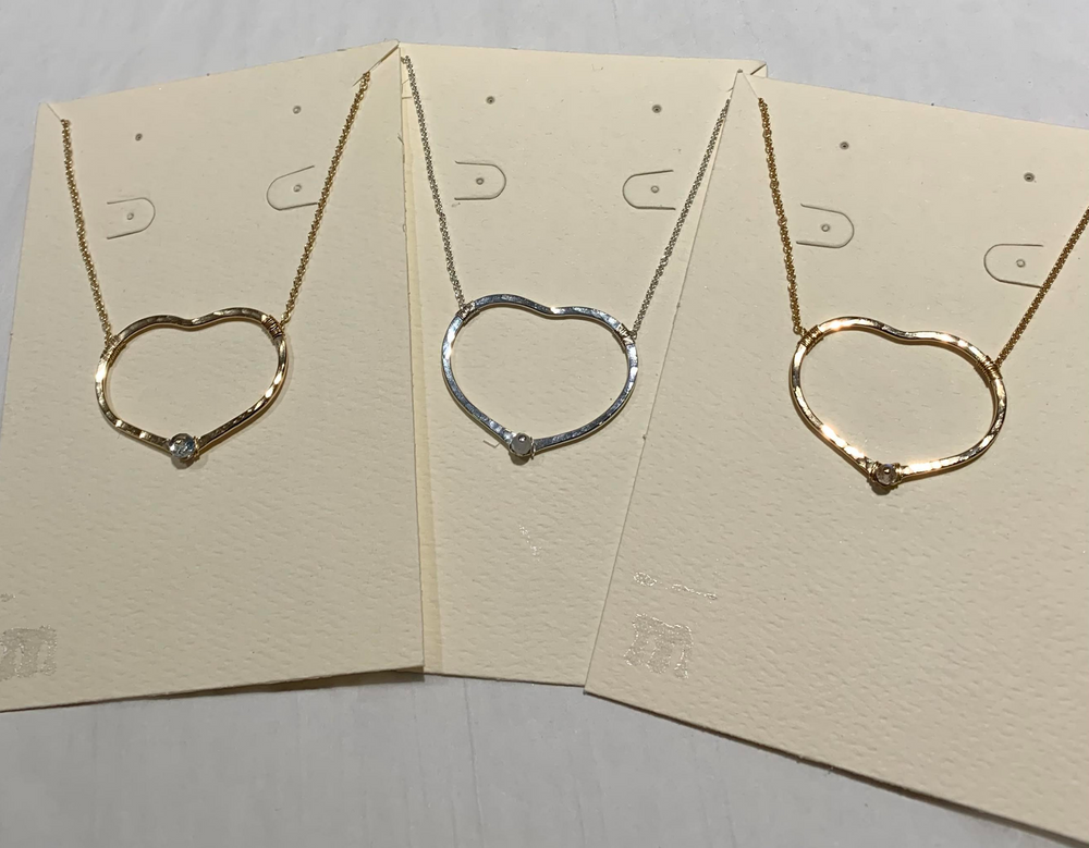 Riveted Heart Necklace Small