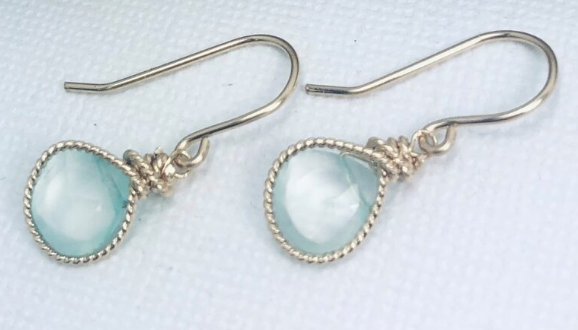 Braided Gemstone Earrings