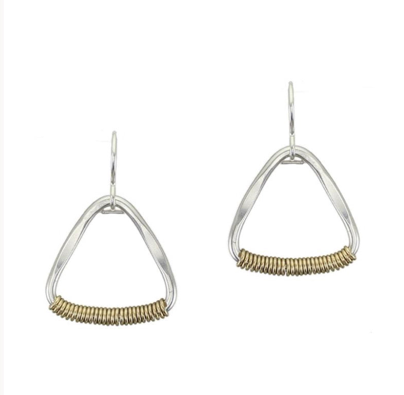 Wire Wrapped Rounded Triangle Ring Wire Earring - Accent's Novato
