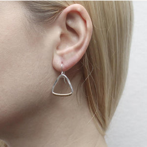 Wire Wrapped Rounded Triangle Ring Wire Earring - Accent's Novato